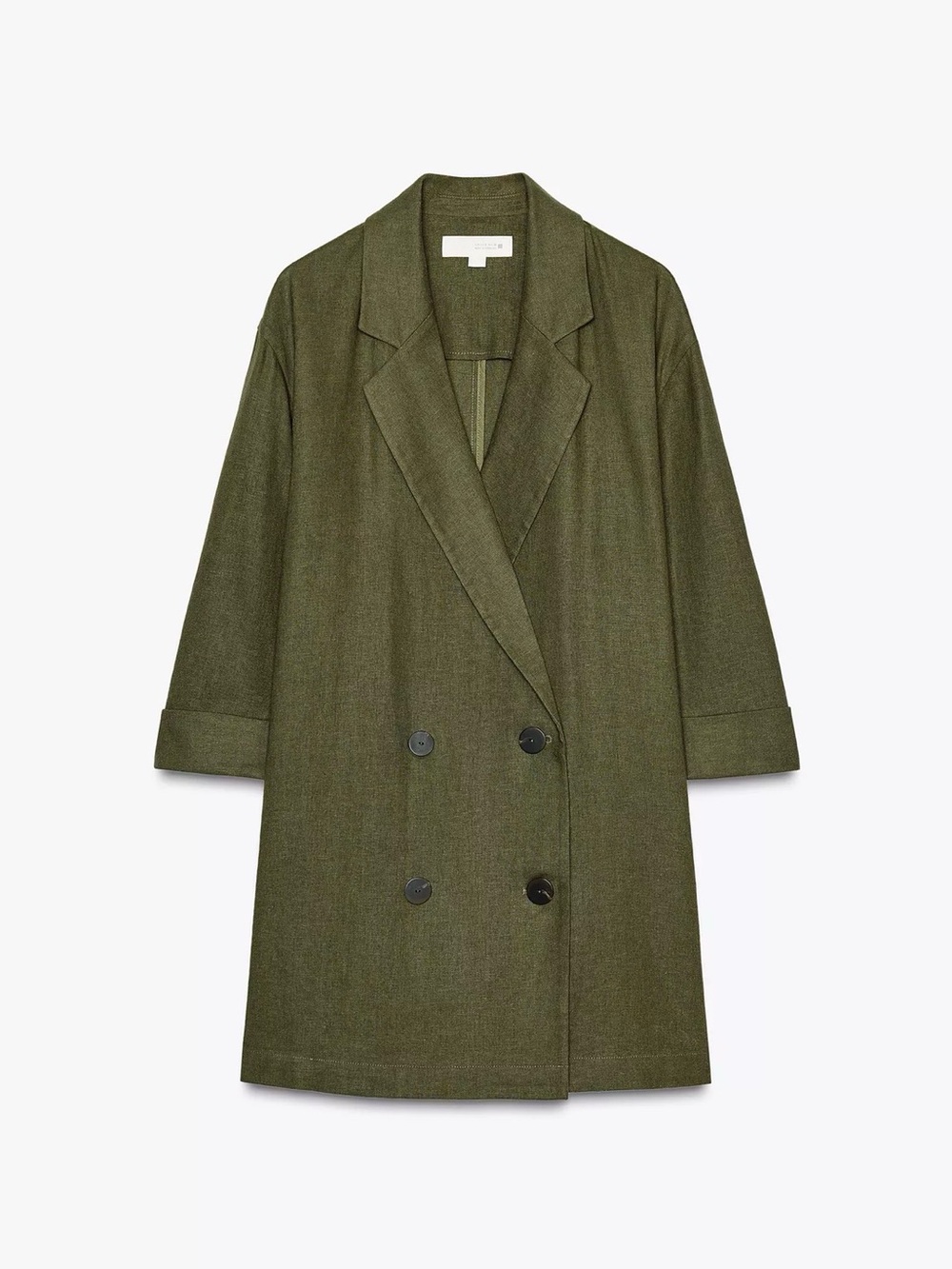 Women's Olive Green Relaxed Linen Blazer set